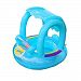 1 Pcs Kids Swimming Float Baby Swimming Ring Aids Infant Swimming Float Inflatable Baby Adjustable Sunshade Seat Boat Ring Swim Pool Beach Bath Toy, Blue for 6-48 months baby