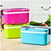 GreenSun(TM) Cartoon Candy colors 2 Layers Bento Lunch Box for Kids Plastic Food Container