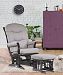 ULTRAMOTION by Dutailier Sleigh Glider Multi-position/Recline and Ottoman Combo in Espresso and Light Grey