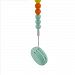 INCHANT Silicone Teething Necklace for Mom to Wear- Macarons Shape Teething Toy -Softness Safe Great gift for infant (Mint Green )