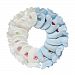 5-Packs Soft Newborn/ Infant NO-Scratching Bamboo Mittens For 0-3M Blue & White