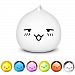 CestMall Battery Powered Portable Adorable Silicone LED Night Light, Touch Sensor Beside LED Table Lamp, Water Drop Night Lamp, Warm White Light & 7 Colorful Lights for Children Bedroom Decor Lamp (B)