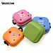 GreenSun(TM) Plastic Food Storage Box Bag For Kids 2 Layer Picnic Box Food Container Kitchen Tools Lovely Bento Box Lunch Supplies