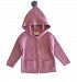 Little Girls' Knit Cardigan Hoodie Sweater with Pom Pom (5T, Pink Rose)