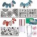 NICOLE DIARY 3 Pcs Nail Art Stamping Template Mandala Sea Christmas Snowman Gift Stars Multi-patterns Design Image Plate with Clear Jelly Stamper & Scrapers & Peel Off Nail Latex Manicure Set