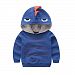 Canvos Baby Boys Autumn Long Sleeve Dinosaur Hoodie Toddler Outwear Clothes (2-3Y, Blue)