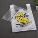 GreenSun(TM) 100pcs/lot 3D Supermarket Yellow Lovely Smile White Vest Plastic Carrier Shopping Hand Bag Packaging Bags
