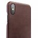 iPhone X Case, QIALINO Ultra thin Genuine Leather Protective iPhnoe X Cover Back Bumper Case for Apple iPhnoe X, Dark Brown