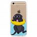 iphone 6 case, iphone 6s cute case, GreenDimension [Dustproof] Ultra Thin Cartoon Crystal Transparent Swimming Dog Pattern Soft TPU Protective Bumper Crystal Clear Silicone Protective Skin Cover Shell