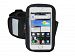 Navitech Black/ Silver Neoprene Water Resistant Sports Gym, Jogging / Running Armband Case with Light Reflection Strip for Larger Smart Phones