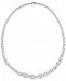 Giani Bernini Beaded Link 18" Graduated Collar Necklace in Sterling Silver, Created for Macy's