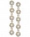 Jewel Badgley Mischka Gold-Tone Crystal & Imitation Pearl Linear Drop Earrings