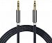 I-Sonite (Black) Gold Plated Nylon Material Braided 3.5Mm Jack To Jack Connection Aux Auxiliary Audio Cable [ 3 Meter ] For Motorola Moto G5S