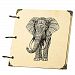 Photo Album 8-inch Square Iron Ring Paste DIY Hand Retro Album Original Creative Animal Elephant Album 18.5X18.5CM1PCS