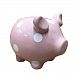 Polka Dot Ceramic Piggy Bank (Pink)