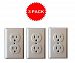 Shock Blocker Standard Baby & Child Safe Plate Electrical Outlet Covers (3 Pack)
