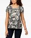 Style & Co Petite Cotton Camouflage Top, Created for Macy's