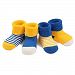 Copapa Baby Boys/girls 4-pair Baby Winter Cotton Socks Extral Thick Warm Ferry Quarter Socks (1-3 years) (Yellow Blue)