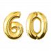 NUOLUX Gold Number 60th Balloon Party Festival Decorations Birthday Anniversary Jumbo Foil Balloons Party Supplies