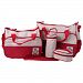 SoHo Designs - Royal Red Diaper Bag with Changing Pad 6 pieces Set