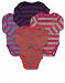 Leveret Long Sleeve 4-pack Striped Baby Girls Bodysuit 100% Cotton (Size 0-24 M) (6-12 Months, Multi 2)