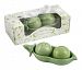 Two Peas in a Pod - Ceramic Salt & Pepper Shakers in Ivy Print Gift Box by Kate Aspen
