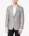 Ryan Seacrest Distinction Men's Modern-Fit Gray Windowpane Linen Sport Coat, Created for Macy's