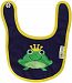 Izzy/Owie Baby Frog Snap Bib, Navy, Yellow/Green