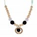 Fenteer Wooden Crocheted Bead Colorful Woolen Teether Bead Ring Pendant Necklace Toy - Black and White