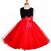 Dressy Daisy Girls' Occasion Dresses Flower Girl Wedding Pageant Party Dress Size 6-7 Black Red