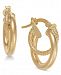 Double Hoop Earrings in 14k Gold
