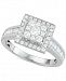 Diamond Square Cluster Engagement Ring (1 ct. t. w. ) in 14k White Gold