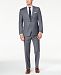 Michael Kors Men's Classic-Fit Light Gray/Blue Grid Suit