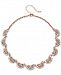 Jewel Badgley Mischka Rose Gold-Tone Crystal & Imitation Pearl Collar Necklace, 16" + 3" extender