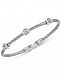 Charriol Women's Debutante White Topaz Bangle Bracelet (9/10 ct. t. w. ) in Stainless Steel