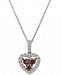 Le Vian Chocolatier Diamond Heart 18" Pendant Necklace (1 ct. t. w. ) in 14k White Gold