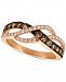 Le Vian Chocolatier Diamond Crisscross Ring (5/8 ct. t. w. ) in 14k Rose Gold