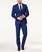 Tallia Orange Men's Slim-Fit Bright Blue Windowpane Suit