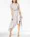 Bardot Striped Wrap High-Low Midi Dress
