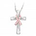 Faith and Hope Breast Cancer Awareness Women’s Sterling Silver Pendant Necklace