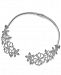 I. n. c. Woman Silver-Tone Pave Flower 5-4/5" Collar Necklace, Created for Macy's