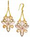 I. n. c. Gold-Tone Pave & Colored Stone Chandelier Earrings, Created for Macy's