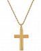 Polished Cross 20" Pendant Necklace in 14k Gold