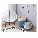 Extra Large Storage Basket, Tataar Cotton Rope Basket Baby Laundry Basket for Diaper Toy Cute Neutral Home Decor Addition (Small, Blue white)