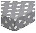 SheetWorld Fitted Portable / Mini Crib Sheet - Polka Dots Grey - Made In USA