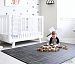 Premium Stylish Foam Floor Mat | Cushy-Soft & Thick | Waterproof, Easy-to-Clean, Hypoallergenic, Non-toxic, Reversible, Portable | Baby Play Mat, Yoga Mat, Exercise Mat - Large Black Linen