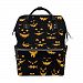 ALIREA Halloween Pumpkins Pattern Diaper Bag Backpack, Large Capacity Muti-Function Travel Backpack