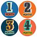 Color Cutout Monthly Stickers - Baby Girl - Months 1-12
