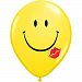 Qualatex 11 Inch A Smile A Kiss Latex Balloon (Pack Of 50) (One Size) (Yellow)