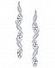 Danori Silver-Tone Cubic Zirconia Spiral Linear Drop Earrings, Created for Macy's